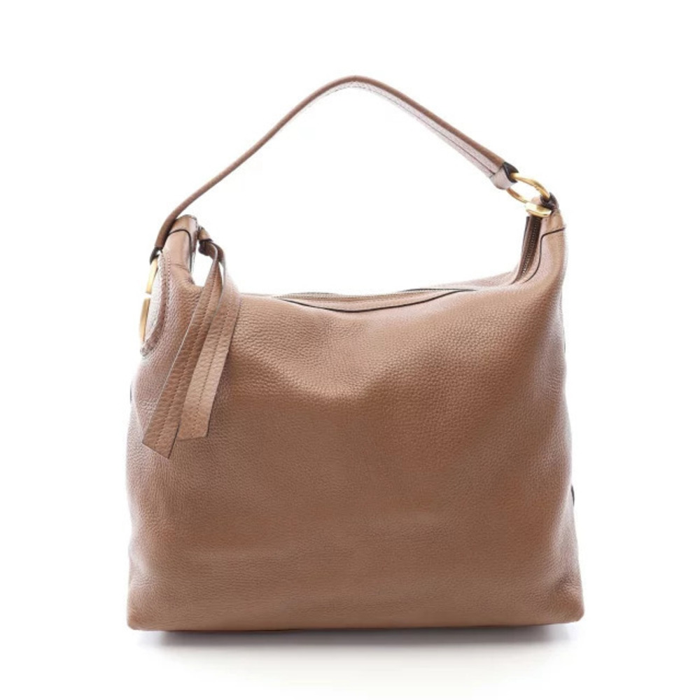 Gucci Interlocking G Shoulder Bag Leather Brown
